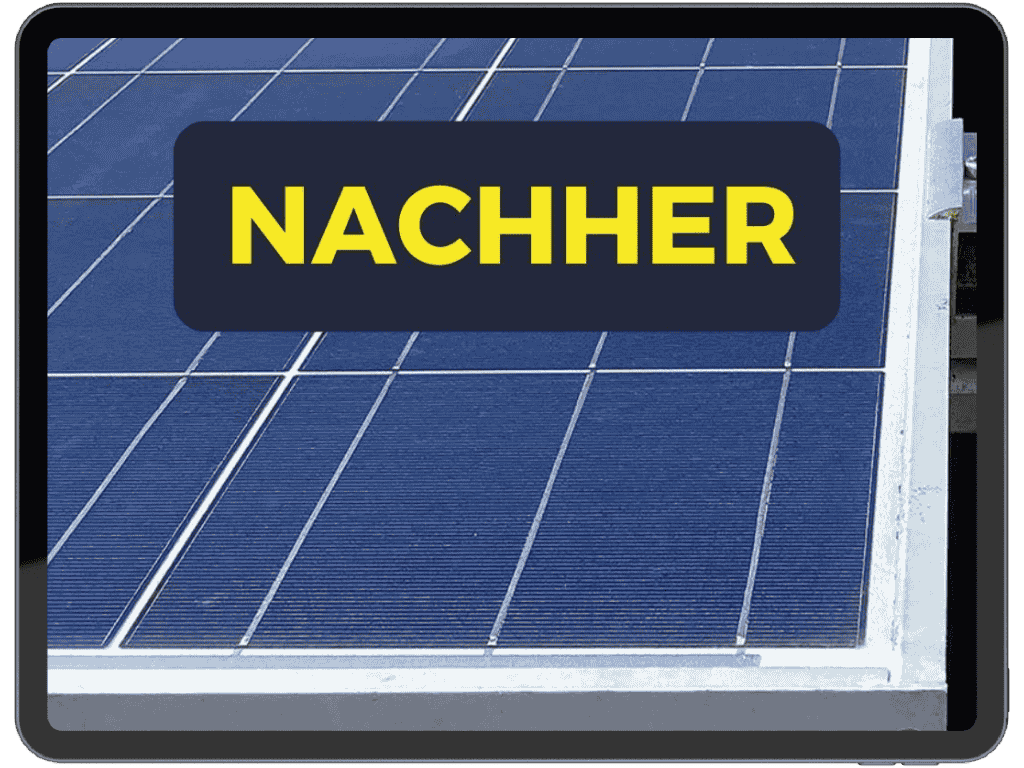 Photovoltaik nach Reinigung Mockup