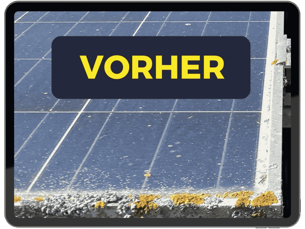 Photovoltaik vor Reinigung Mockup